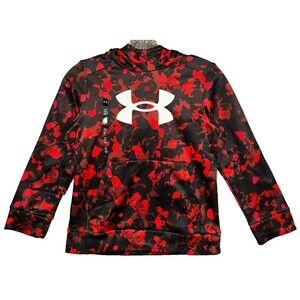 NWT Under Armour Youth Small Loose Fit Hoodie Red Camouflage